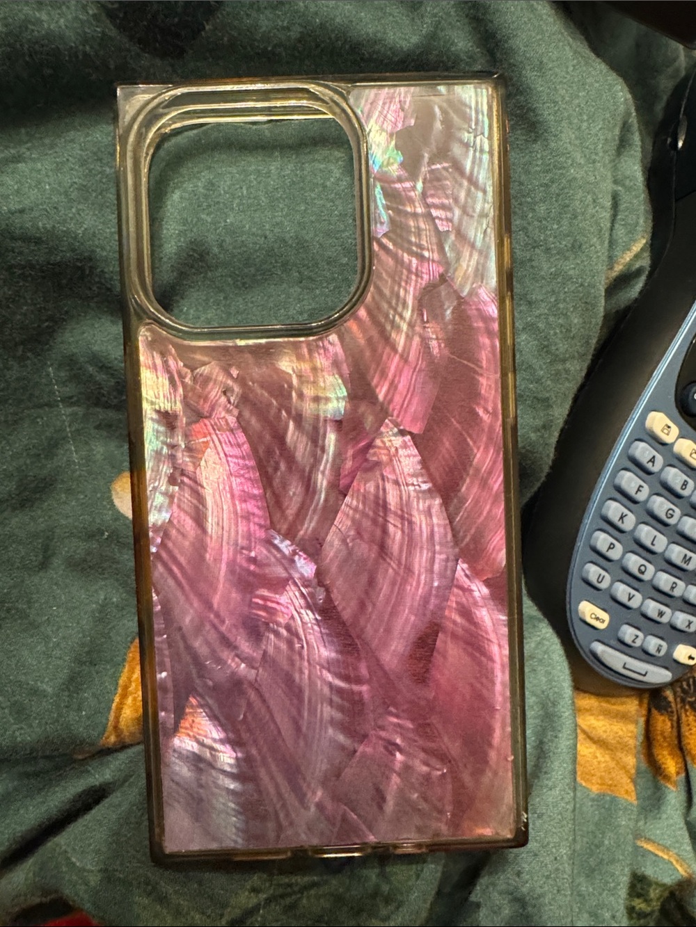 Iridescent Pink Protective Phone Case with Shimmer